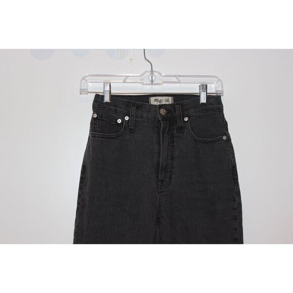 Madewell The Perfect Vintage STraoght Jeans Women Size 24 in black Ash - Picture 4 of 16